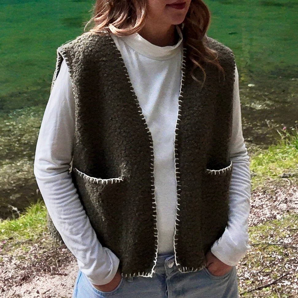 Gilet Buoclè Verde Militare