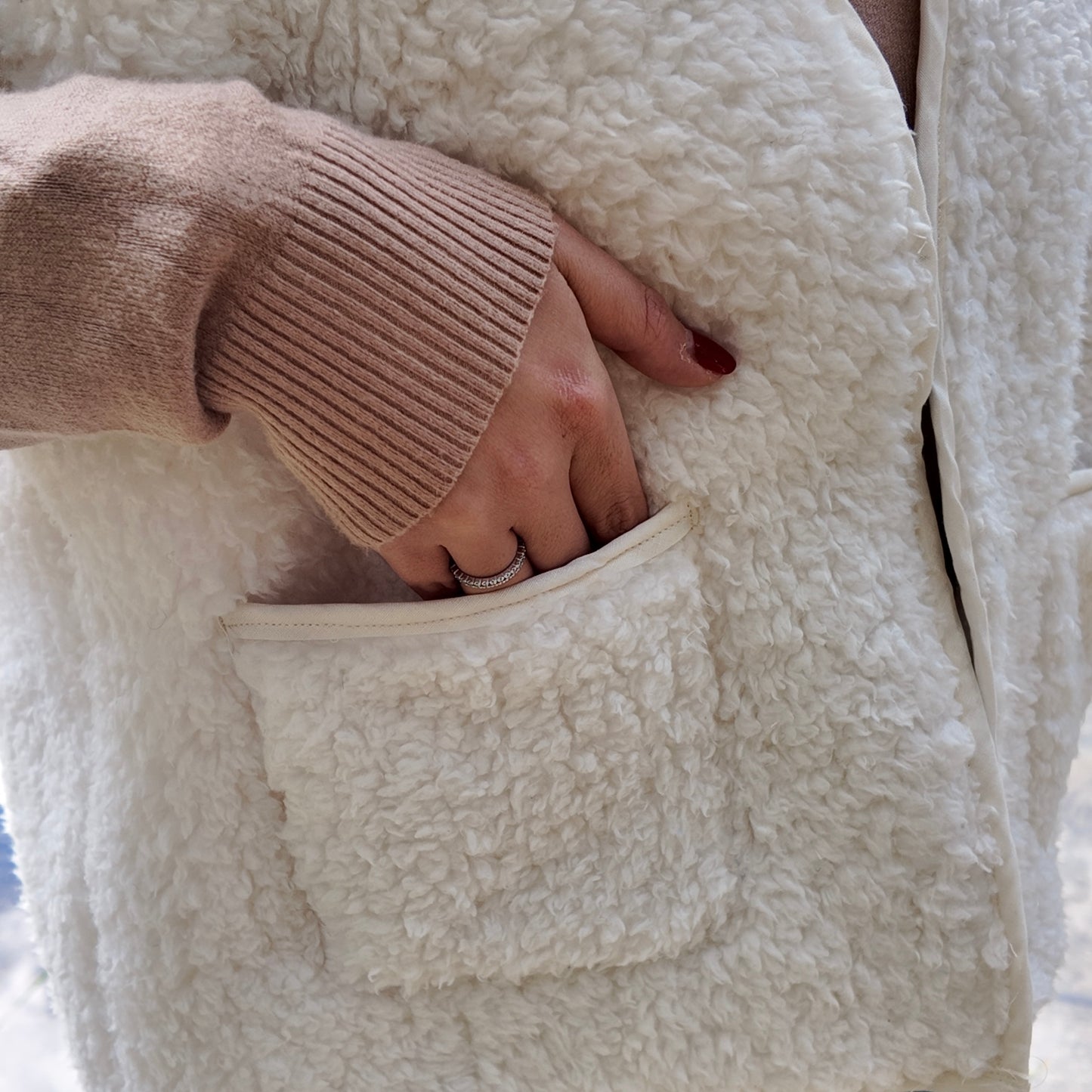 Synthetic fur vest