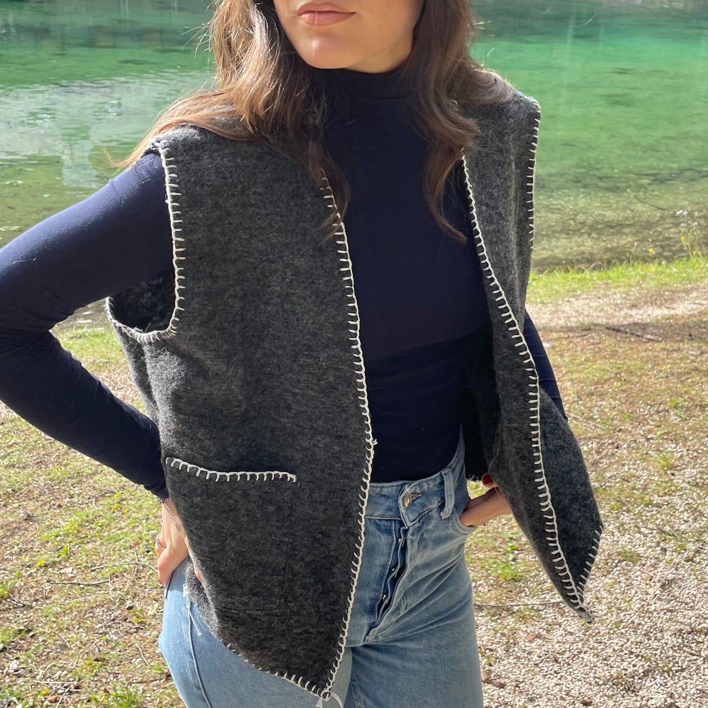 Gilet Lana Grigio