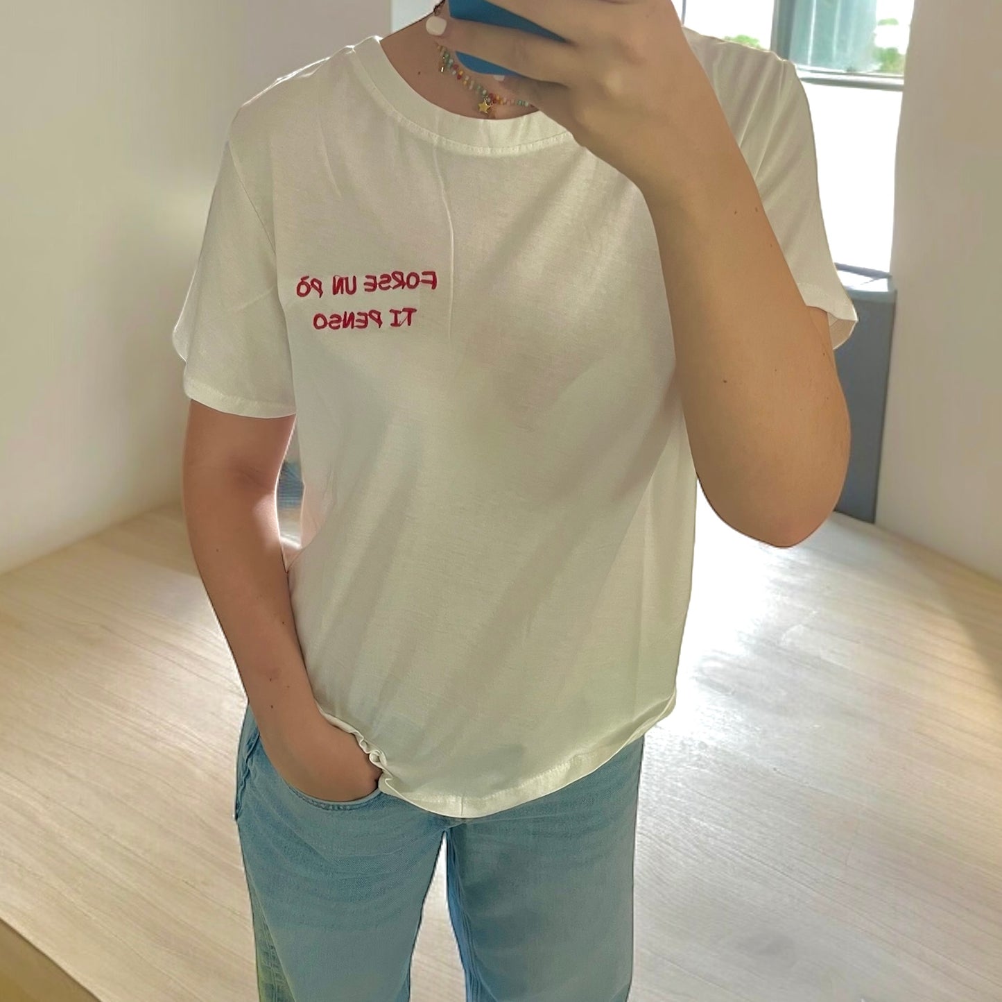 T-shirt Ricamata