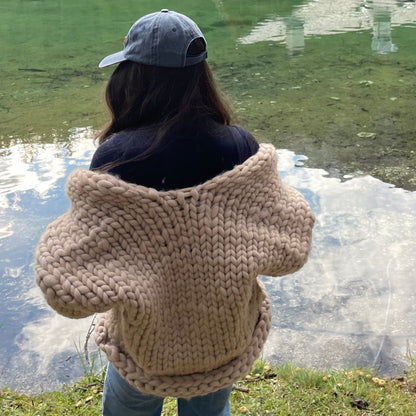 Handmade merino wool cardigan
