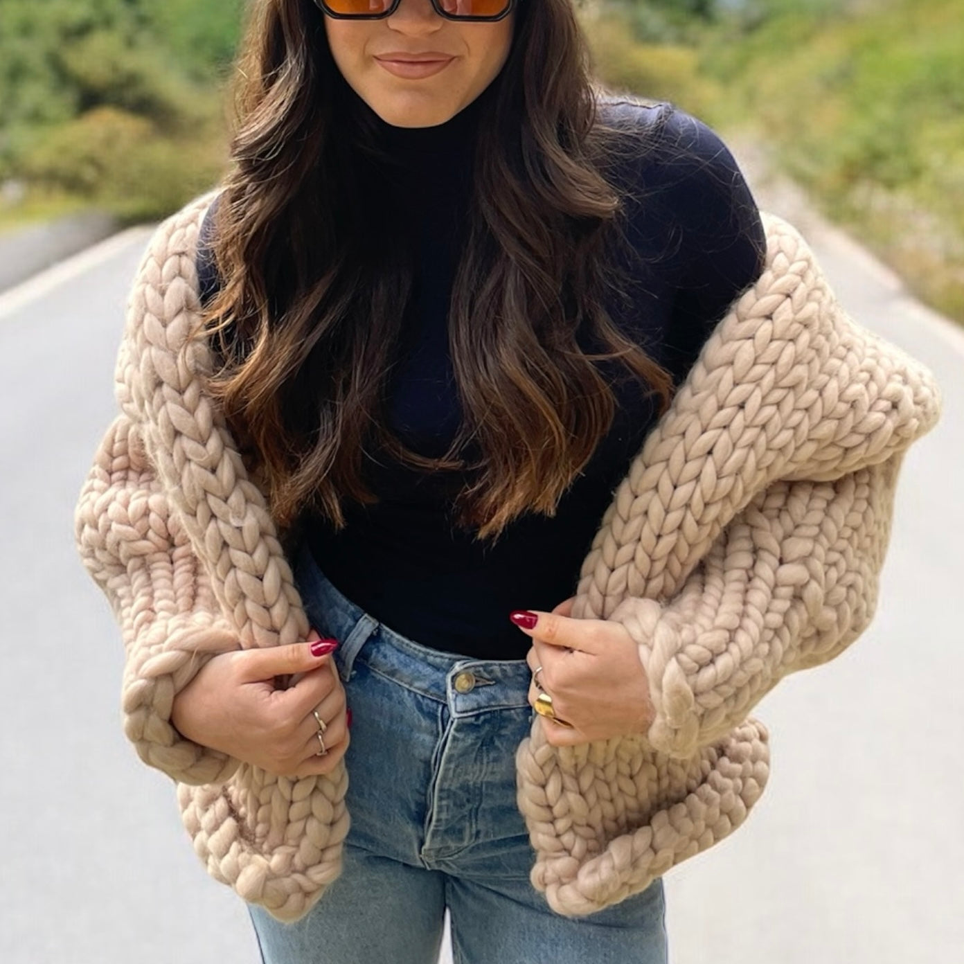 Handmade merino wool cardigan