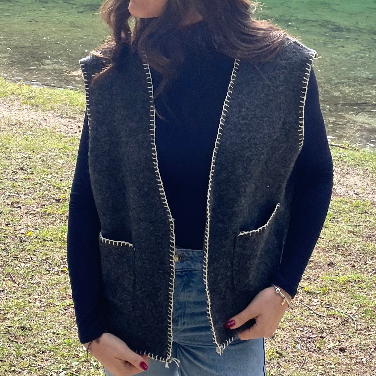 Gilet Lana Grigio