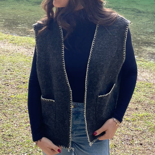 Gilet Lana Grigio