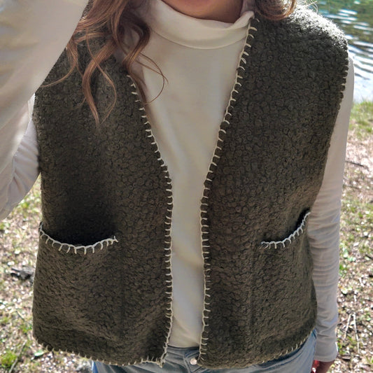 Gilet Buoclè Verde Militare