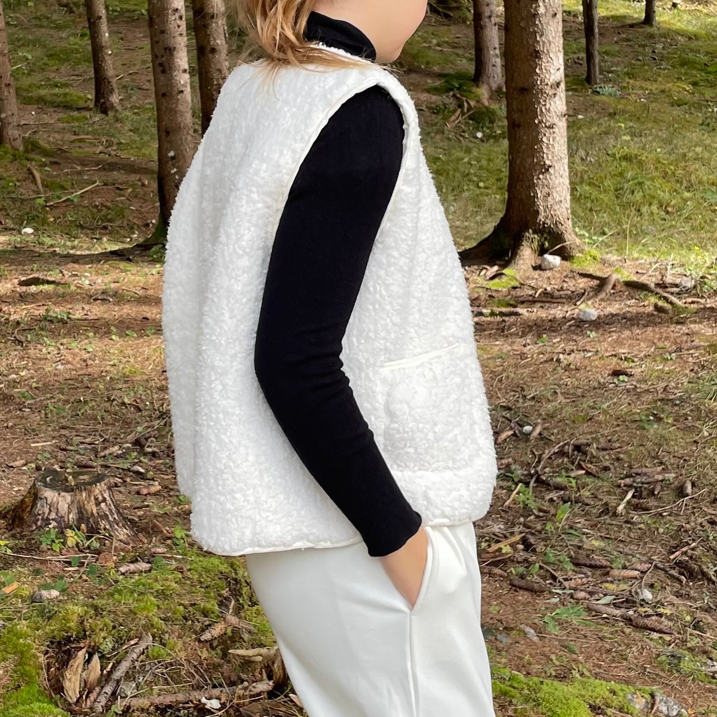 Synthetic fur vest