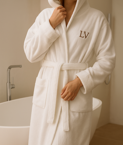 Accappatoio in 100% Cotone Personalizzato con Ricamo
