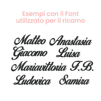 Asciugamani in 100% Cotone con Nome Ricamato