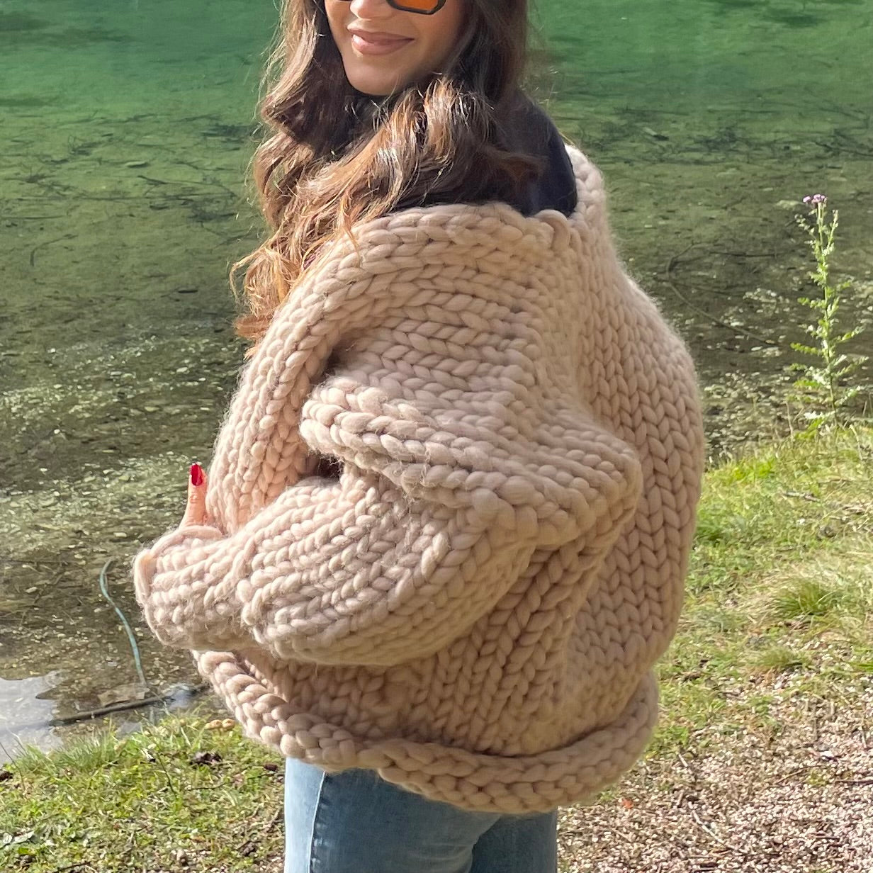 Handmade merino wool cardigan