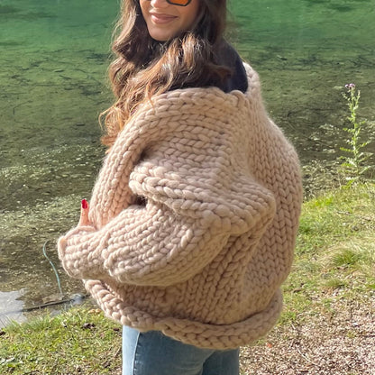 Handmade merino wool cardigan