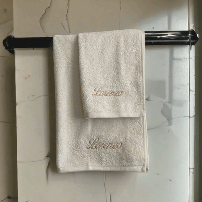 Asciugamani in 100% Cotone Personalizzati con Ricamo