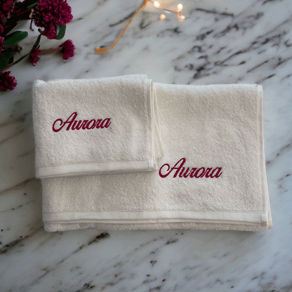 Asciugamani in 100% Cotone Personalizzati con Ricamo